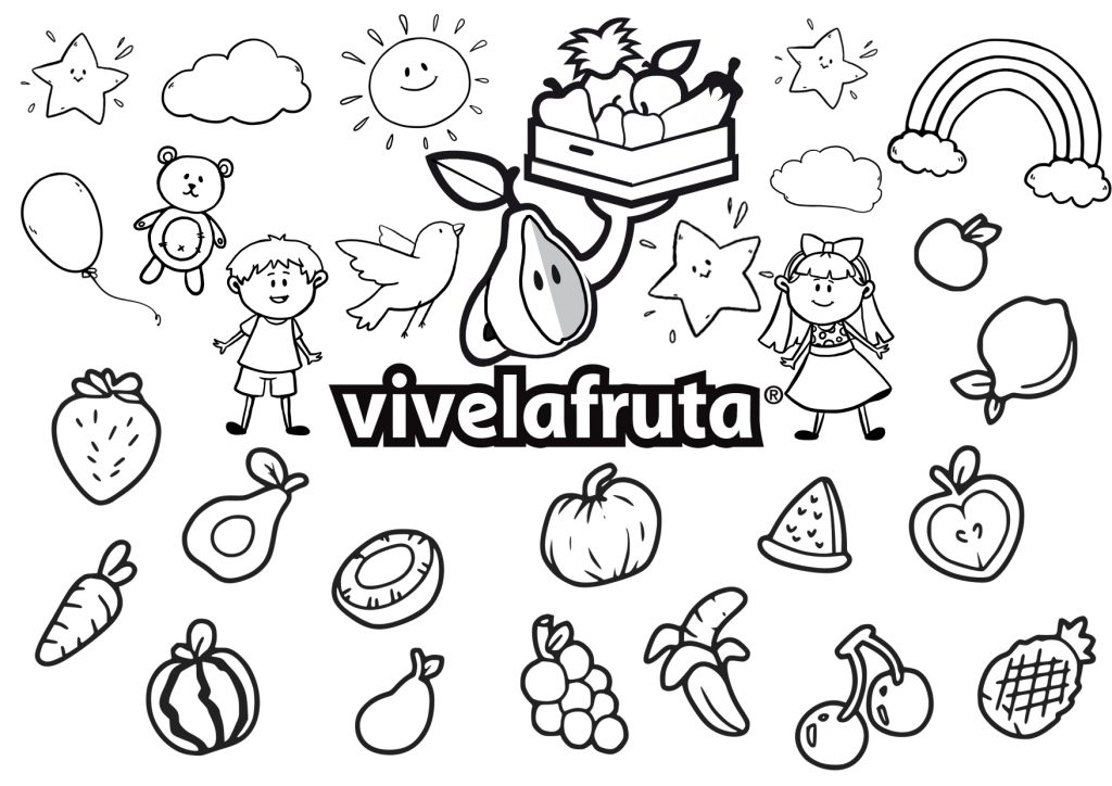 Pinta comparte y gana frutas verduras pintar niños concurso