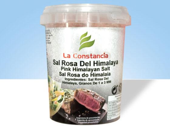 Bote de 250gr de sal rosa del Himalaya La Constancia