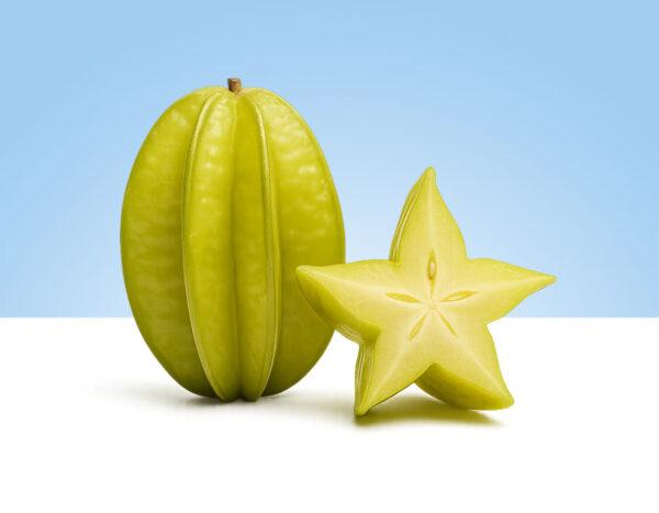 Carambola o fruta estrella fresca por pieza